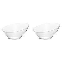 Blue Sky Plastic Angled Bowls - Medium | Clear | | 1 Pc. (Pack of 2)
