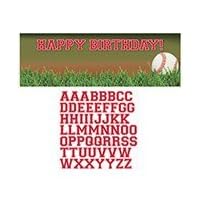 Pack of 6 Sports Fanatic Baseball Giant Plastic Party Banners with Alphabet Stickers 60