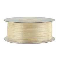 Ivory Satin Ribbon 1/8 inch 100 Yards