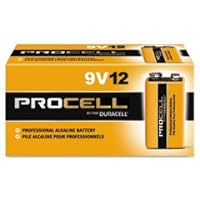 Procell Alkaline Batteries, 9V, 12/Box