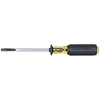 Klein Tools 6026K Slotted Screw-Holding Screwdriver, 5/16-Inch Split-Blade Flat Head Driver, Positive Gripping Action, Cushion-Grip Handle