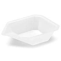 Pour Boat Weighing Dish by Globe Scientific, Bendable Polystyrene, Easy Pour Design, Disposable Scale Trays for Weighing & Mixing Liquid & Powder, Antistatic, 25mL Capacity, White, Case of 250 (3627)
