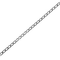 British Jewellery Workshops Silver 1.7mm wide diamond cut open Curb Pendant Chain 16-24 Inches