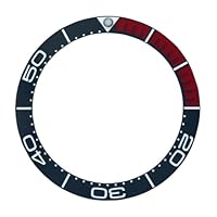 Ewatchparts NEW BEZEL INSERT CERAMIC COMPATIBLE WITH 41MM OR 42MM OMEGA SEAMASTER 007 ENGRAVED BLUE/RED