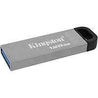 Kingston DataTraveler Kyson 128GB USB 3.2 Metal Flash Drive (DTKN/128GBCR)