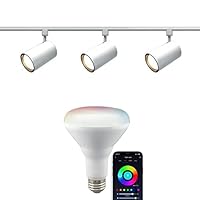 TK318 3-Light Cylinder Track Lighting Kits (2) and Starfish MR16 LED Smart Light Bulbs, Color Changing & Tunable White (6) - Bundle