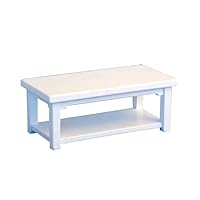 Dolls House Modern White Coffee Table 1:12 Scale Living Room Furniture