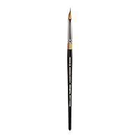 KINGART Premium Original Gold 9900-8 Miracle Wedge TRI Brush Series Artist Brush, Golden Taklon Synthetic Hair, Short Handle, for Acrylic, Watercolor, Oil and Gouache Painting, Size 8