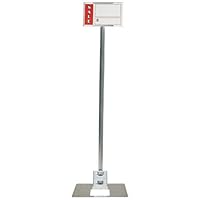 Galvanized Steel Sign Holder, Fits 7 x 5 Inch Cards, Pack of 25 (18 Inch Legs - Bases Not Included)
