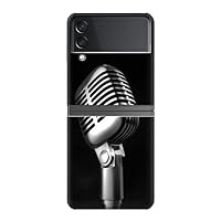R1672 Retro Microphone Jazz Music Case Cover for Samsung Galaxy Z Flip 4