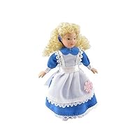 Melody Jane Dolls Houses Little Girl in Alice in Wonderland Dress 1:12 Porcelain People