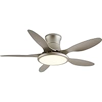 Tonhandisplay Silver/Grey SX023-122 Ceiling Fan with LED Lighting with Remote Control Light Colour/Brightness Adjustable 6 Speeds, Timer 2 Hours Summer and Winter Mode 54 W