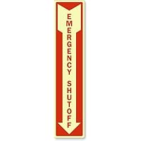 SmartSign “Emergency Shut-Off” Label with Down Arrow | 18