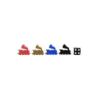 | 5PCS Train Meeple Token Figurines | Figurines Miniatures Board Game Pieces Accessories Game Tokens Gaming Bits Tabletop Components DND Accessory Upgrade Replacement, Red