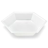 Weighing Boats by Globe Scientific, Hexagonal Shaped, 3617, Bendable Polystyrene, Easy Pour Design, Disposable Scale Trays to Weigh & Mix Liquid & Powder, Antistatic, 200mL Capacity, White, Case/500