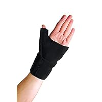 Wrist Brace with Thumb Splint, Black, Left