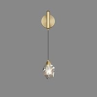 Irregular Crystal Wall Light Postmodern Copper Wall Sconce 7W LED Wall Mounted Lamp, Home Decor Lighting Fixture Indoor Wall Sconces for Living Room Bedroom Bedside