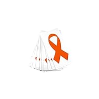 Orange Awareness Ribbon Decal – Use on Your Helmet or Vehicle - Orange Ribbon Decal for Leukemia, Kidney Cancer, Multiple Sclerosis, Skin Cancer, Gun Violence Awareness, Fundraising & More - 10 Decals