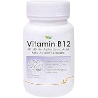 Ment Vitamin B12 with B1, B5, B6, B9(Folic Acid), Alpha Lipoic Acid ALA & Inositol Supplements | Energy Management | Antioxidant | 60 Tablets