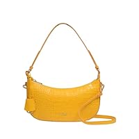 Radley Summerstown Croc Leather Small Zip Top Shoulder Bag in Yellow H4220760