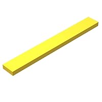 Classic Building Tiles, Yellow Tile 1x8, 100 Piece, Compatible with Lego Parts and Pieces 4162(Color:Yellow)