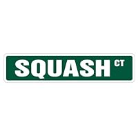 SQUASH Street Sign racquet player ball court lover | Indoor/Outdoor | 18