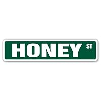 HONEY Street Sign bee bees hive clover wax | Indoor/Outdoor | 24