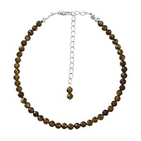 Hand_Crafted Natural Golden Obsidian Bead 925 Silver 22Cm Length Tassel Necklace Gift For Her YO-BRACE-15757