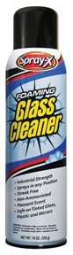 Spray-X Foaming Professional Glass Cleaner - 19oz. Can - CASE OF 12 CANS
