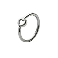 316L Surgical Steel Heart Captive Bead Charm Nose Ring, Tragus, Ear Cartilage Hoop Choose Your Size & Gauge