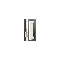 Emtek 2114 7-1/4 Inch Height Passage Pocket Door Mortise Lock from The Modern Rectangular Collection (Flat Black)