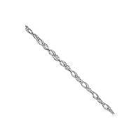 10k White Gold .5mm Carded Cable Rope Chain Necklace Jewelry Gifts for Women - Length Options: 16 18 20 22 24