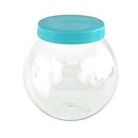 Round Plastic Party Favor Container (Light Blue, Large)