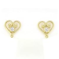 1.00CT Round Cut Created Diamond Women's Beautiful Stud Earring 14k Yellow Gold Over