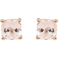 2.00 Ctw Cushion Cut Morganite Simulated Diamond 14K Rose Gold Plated Screw Back Women's & Girls Stud Earring's