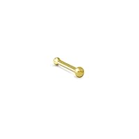 9k Yellow Gold Nose Bone Ring Tiny 1mm Ball 22G