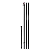 Flags Importer 10ft Aluminum (Black) Outdoor Pole with Ground Spike