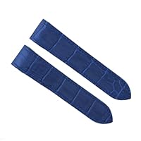 Ewatchparts 20MM REPLACEMENT LEATHER STRAP BAND COMPATIBLE WITH CARTIER SANTOS 100 MEDIUM 32MM BLUE