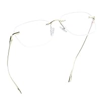 LifeArt Pure Titanium Frame Glasses/Blue Light Blocking Reading Glasses, Reduce Eyestrain, Stylish for Men and Women