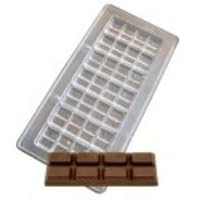 Polycarbonate Break Away Bar Chocolate Mold, 7 Cavities