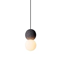 Modern Minimalist Terrazzo Single Head Pendant Light Creative Personality Ball Chandelier Nordic Style Simple Tea Shop Restaurant Bedroom Hanging Lamp Interior Decorative Ceiling Illumination