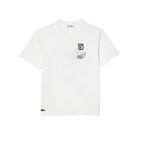 Lacoste Short Sleeve Classic Fit Tee Shirt W/Graphics on Back