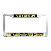 Veteran Fleet Marine Force Corpsman US Military Car License Plate Frame