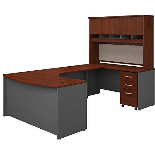 Mua Series C Right Hand Bow U-Shaped Desk with Hutch and Storage