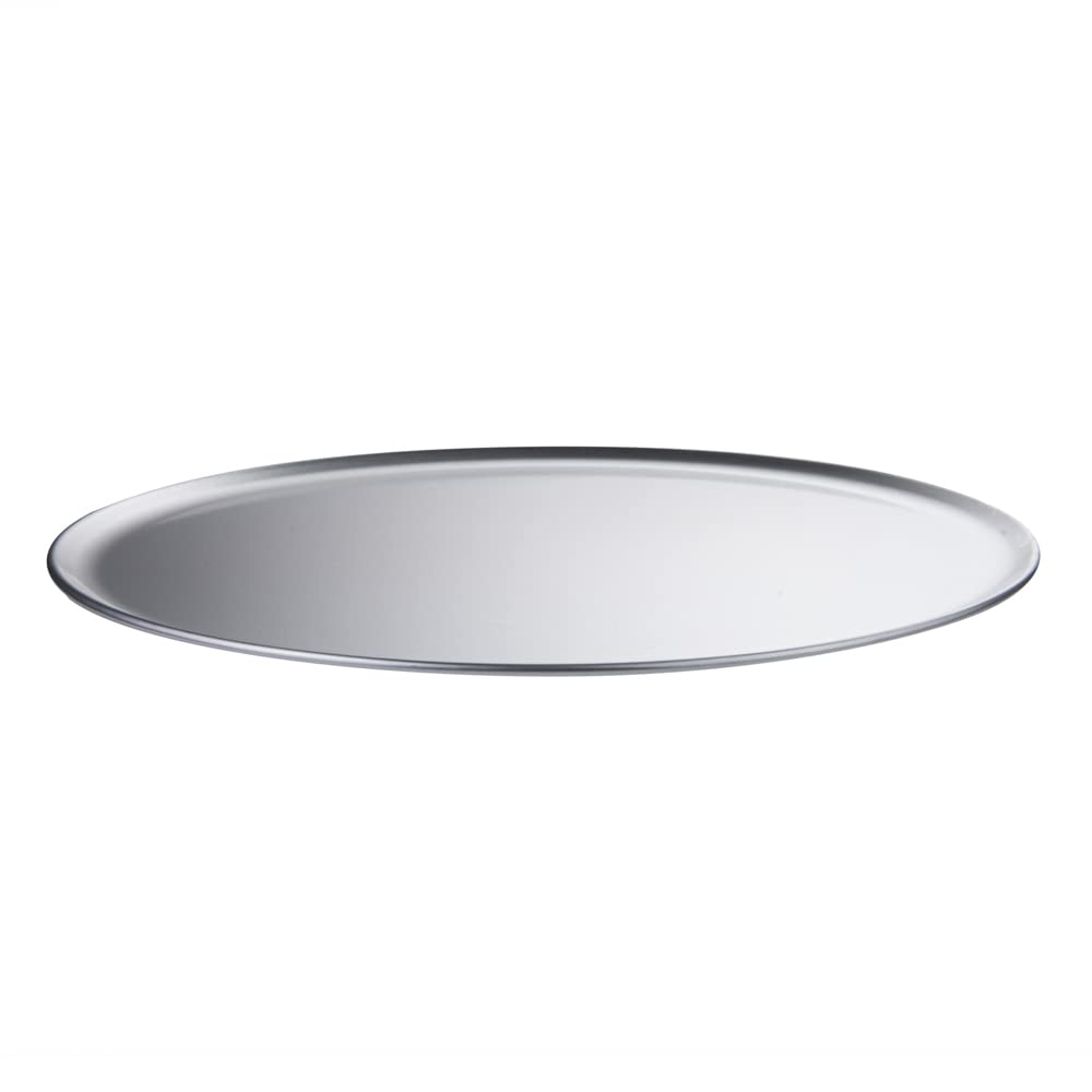 Restaurantware Met Lux 16 Inch Commercial Pizza Pan, 1 Coupe Style Pizza Cooking Tray - Heavy-Duty, 18-Gauge, Aluminum Round Baking Tray, Oven-Baking, For Pizzas & More