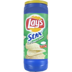 Lay's Stax Sour Cream & Onion Potato Crisps 5.5 oz (Pack of 12)