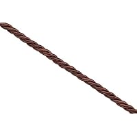 3mm Dark Brown Satin Finished Braided Nylon Cord Sold per 30foot/Pack