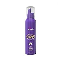 A~ussie Miracle Curls Styling Mousse with Coconut & Jojoba Oil, for Curly Hair, Unisex 6.0 fl oz