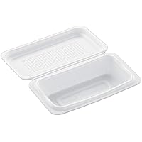 Chuo Chemical K18-10 Disposable Food Pack, Made in Japan, Street Distribution, White, Pack of 50, Size: Approx. 8.3 x 6.9 x 1.3 inches (21.2 x 17.6 x 3.3 cm)