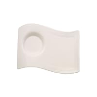 Villeroy & Boch New Wave Cafe Large Party Plate, 8.5 x 6.5 in, White, 1 Count (Pack of 1)